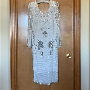 Ivory Beaded Party Dress
